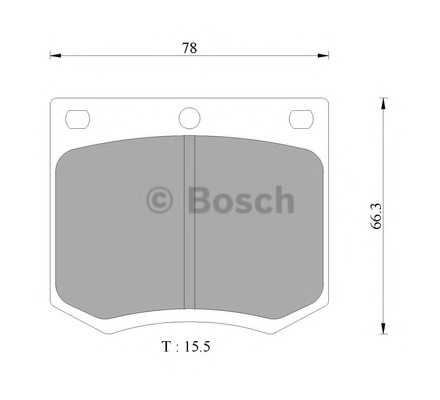 BOSCH 0 986 505 284 Brake Pad Set, disc brake